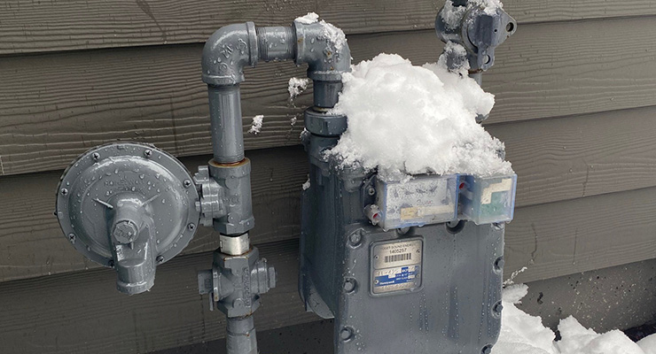Snow and ice can damage your gas meter