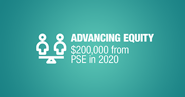 Advancing Equity $200,000 from PSE in 2020