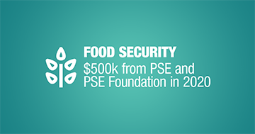 Food Security $500k from PSE and PSE Foundation in 2020
