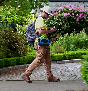 Hydromax Survey Technician walking