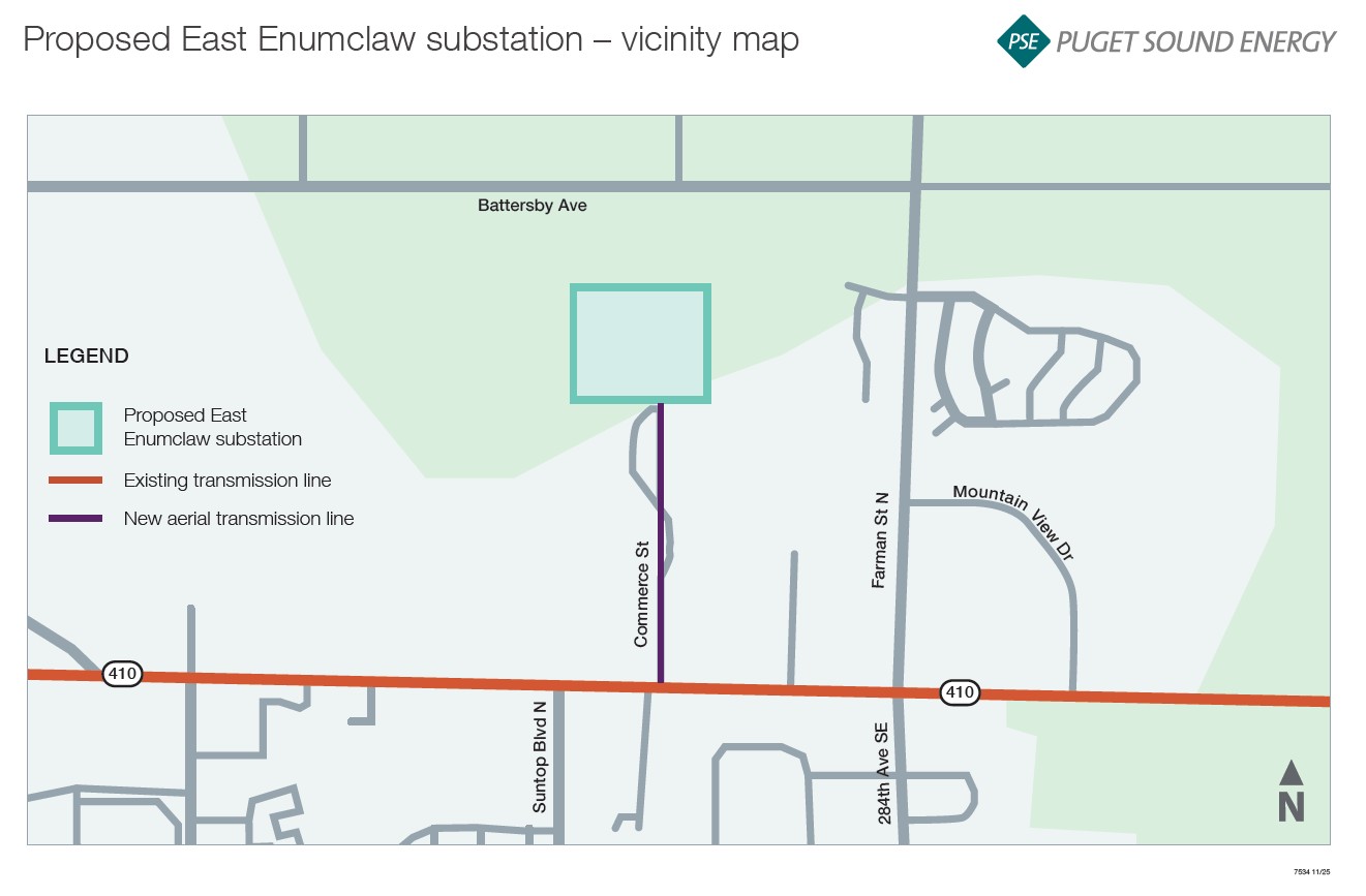 EastEnumclaw Substation Project Map