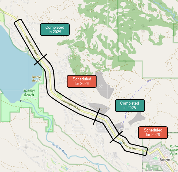 Highway 903 construction phasing