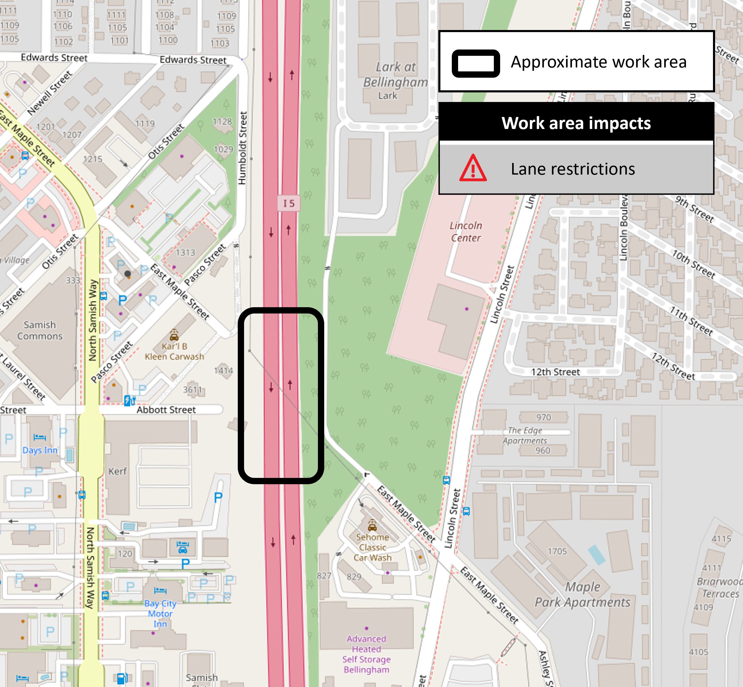 Sedro 4 Phase D Work Area Map