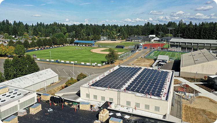 Community Solar installation at Olympia High School