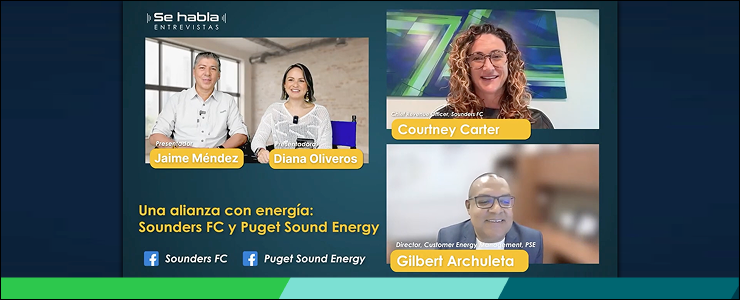 A screenshot from an online video discussion panel showing four participants in separate windows