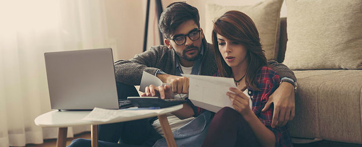 Couple with Computer