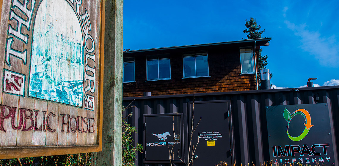 Harbour Public House restaurant and Impact Bioenergy to set up a six-month anaerobic digester pilot demonstration