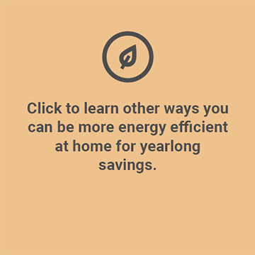 Be more energy efficient at home