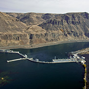 Columbia River's first massive hydropower plant, the Rock Island Dam