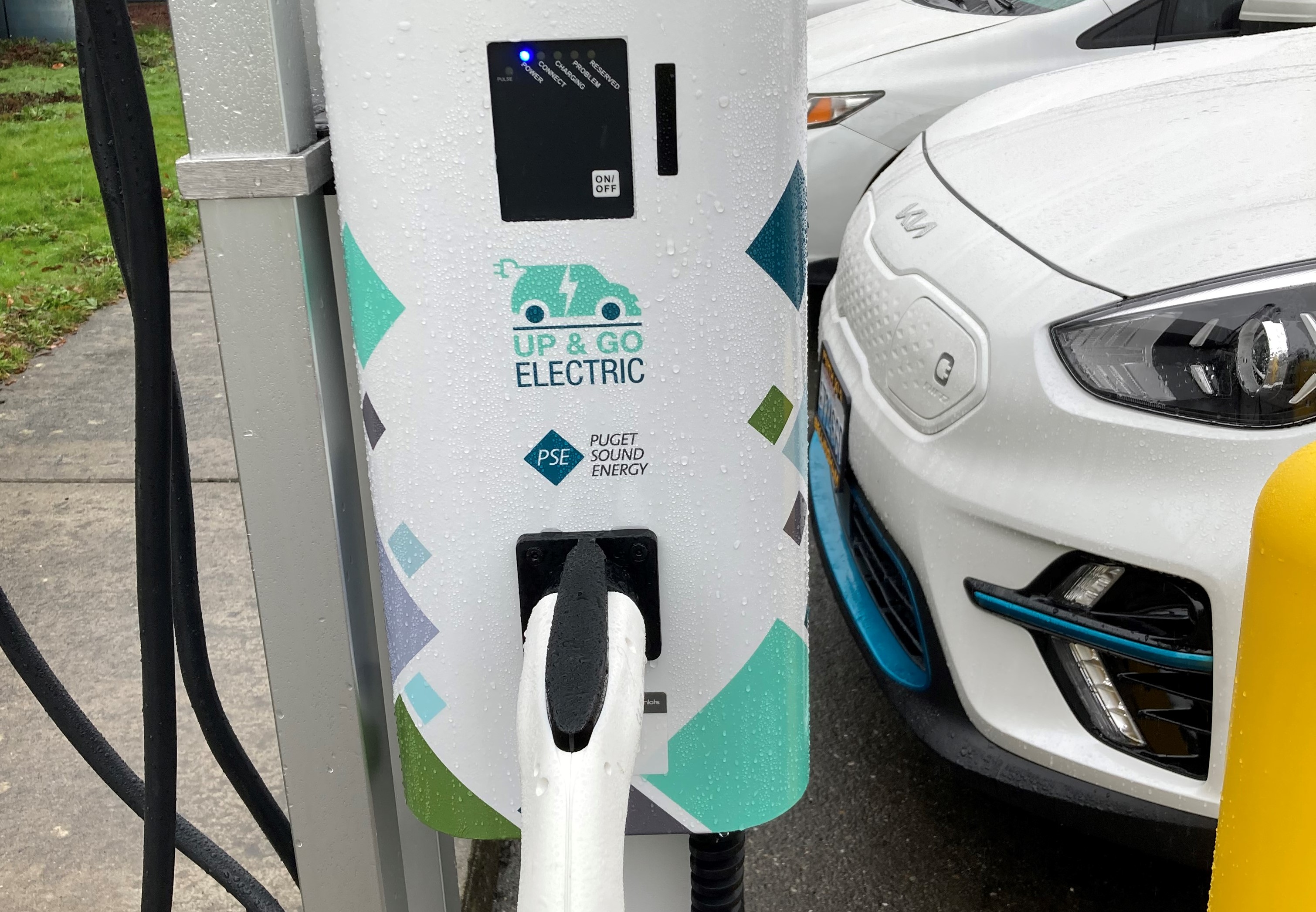 An EV charging station