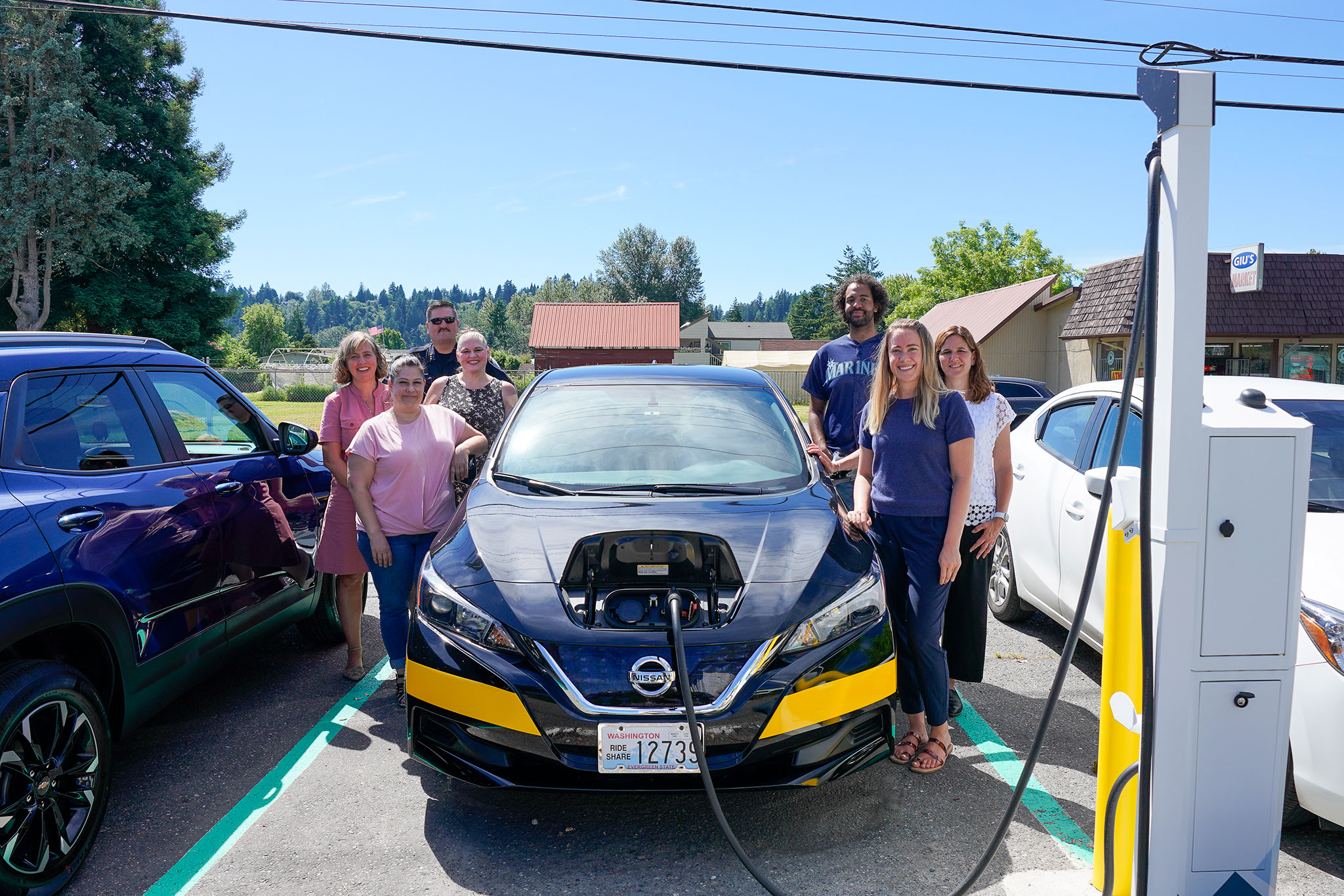Metro EV van at a charging station
