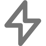 EV Charging lightning bold icon