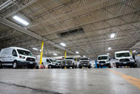 PSE trucks parked