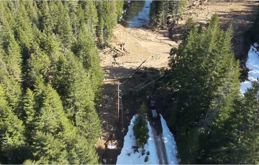 landslide in Goldcreek